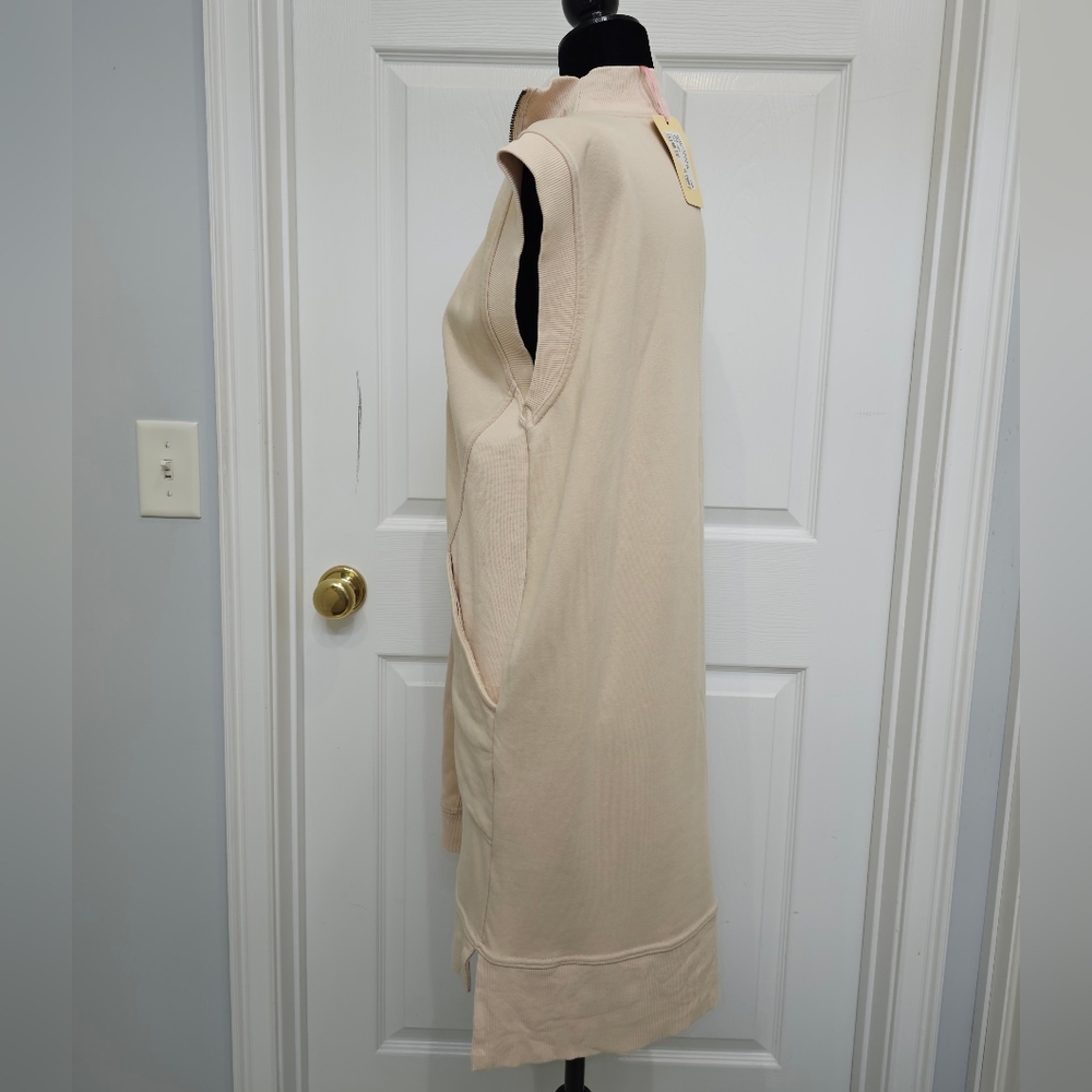 Entro, Women's Size Small Sleeveless Beige Zip-Up Dress, NWT - Picture 3 of 11